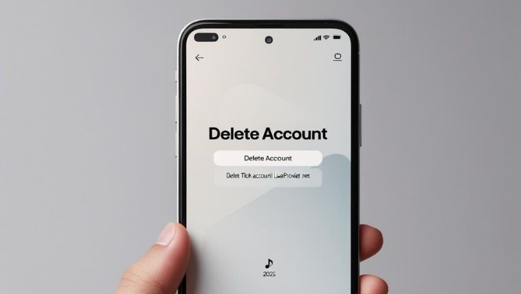 delete tiktok account 2025