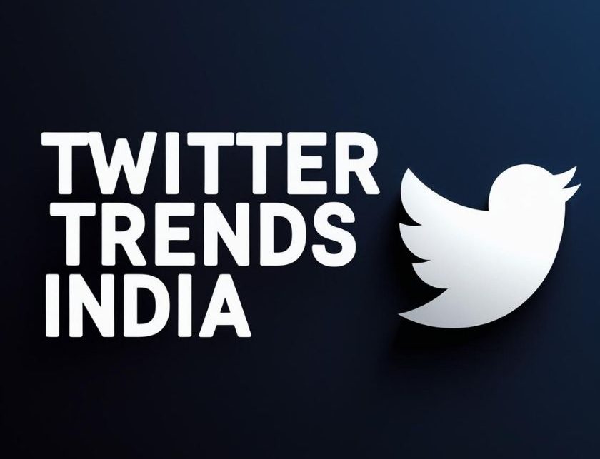 Twitter Trends India banner showing the latest trending hashtags in India with a modern blue background and Twitter icon.