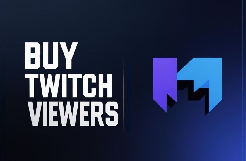 Simple abstract streaming graphic with text "Buy Twitch Viewers Safely in 2025", no branding or logos.