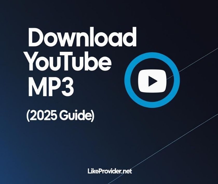 Download YouTube MP3 (2025 Guide) thumbnail with likeprovider.net branding