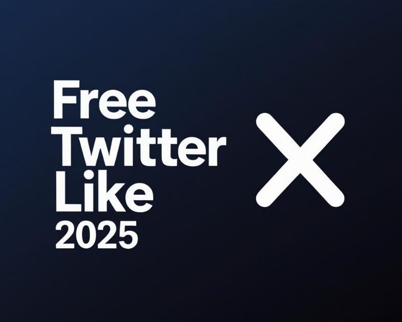 Free Twitter followers 2025 guide cover image, Likeprovider.net branding, blue background