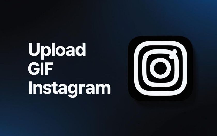 How to upload a GIF in Instagram – step-by-step visual showing GIF sharing on Instagram, with likeprovider.net branding