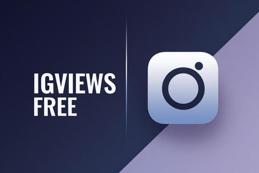 Instagram IGViews banner showing "IGVIEWS FREE" text with platform icon on a dark background, branded by likeprovider.net