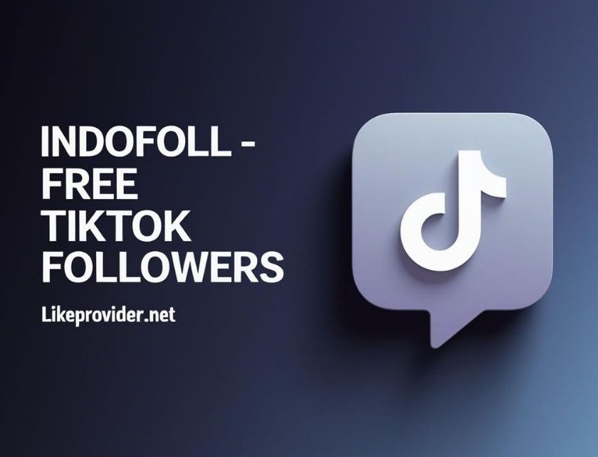 Indofoll - Free TikTok Followers Tool Banner with TikTok Icon and likeprovider.net branding