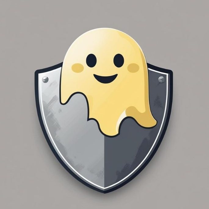 Illustration of a Snapchat story viewer concept with anonymous viewing icon in a minimal yellow-black design.