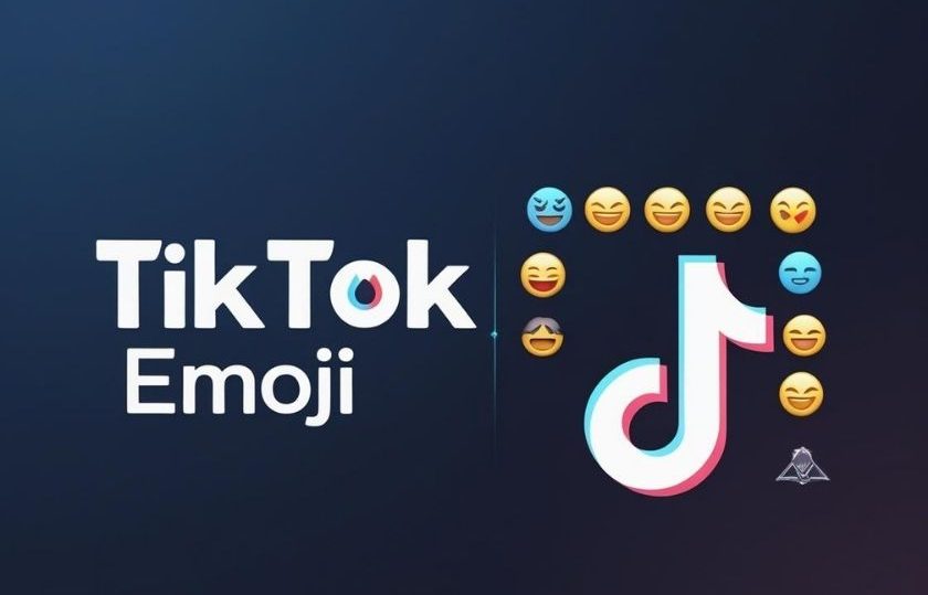 TikTok emojis visual with emoji icons and likeprovider.net branding – 2025 TikTok emoji guide illustration