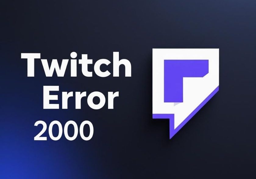 Twitch Error 2000 screen with network error message in 2025
