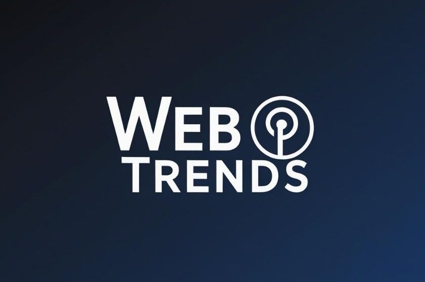 web trends 2025 infographic with likeprovider.net logo on dark background