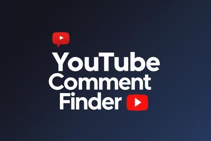 YT comment finder tool visual showing YouTube comment section and search icon