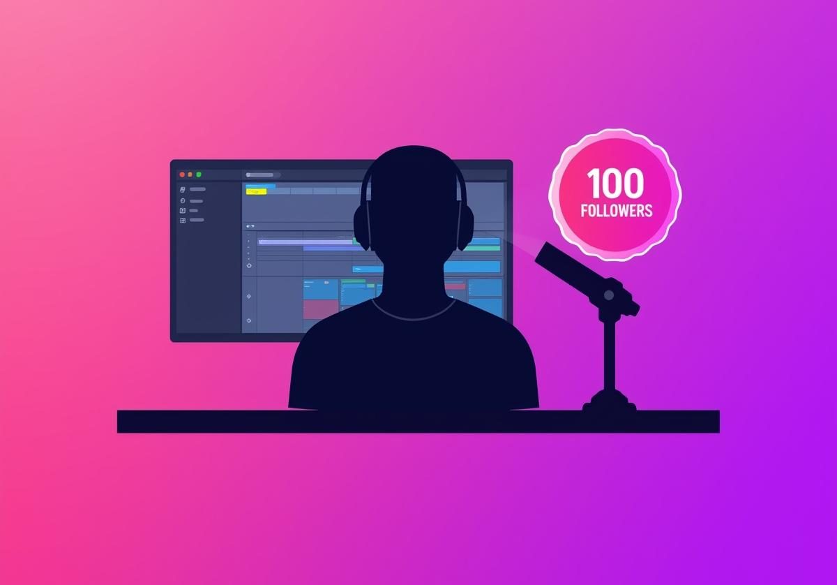 How to use OBS on TikTok 100 followers – banner illustration with OBS Studio and TikTok live