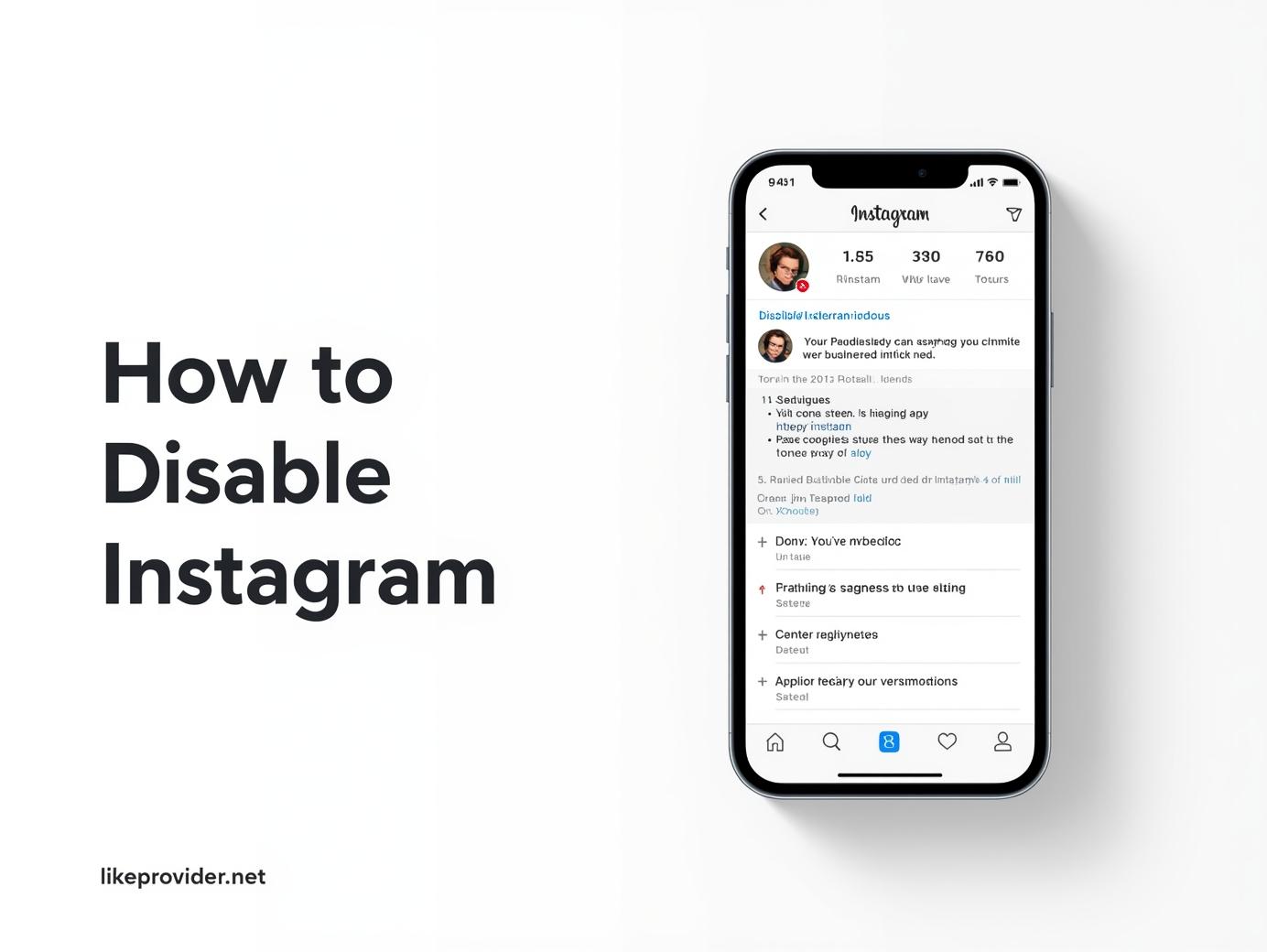 how to disable instagram guide showing the Instagram settings screen on a smartphone